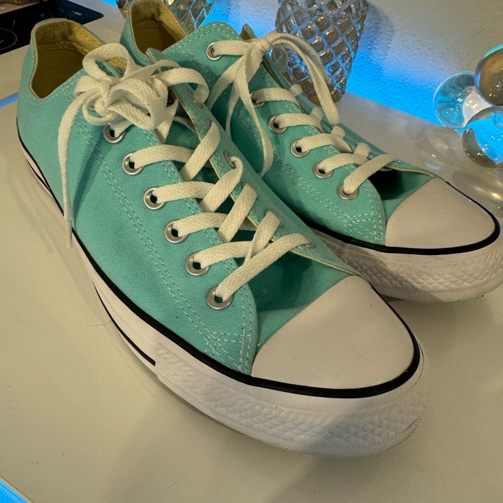 Converse all stars low teal